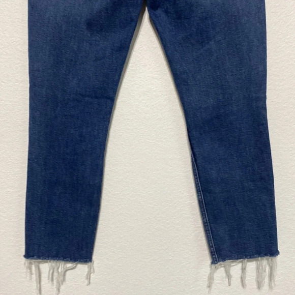 Re/Done 90's High Rise Dusk Destroy Ankle Crop Jeans Distressed Size 27 - Picture 10 of 13